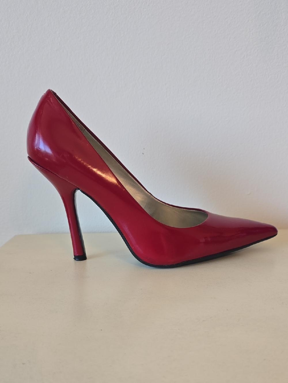 Guess Red Patent Pointed-Toe Stiletto Pump
